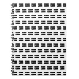 Caderno Espiral Símbolo matemático preto e branco "Igual" Lino Cut