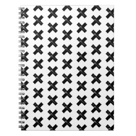 Caderno Espiral Símbolo matemático preto e branco "Multiplique" - 