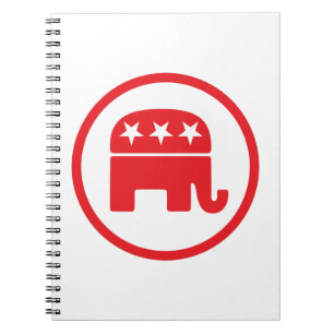 Caderno Espiral Símbolo Político do Partido Republicano (Elefante)