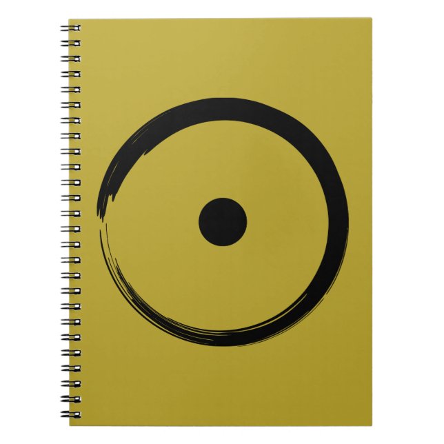 Caderno Espiral Símbolo solar astrológico - Círculo Zen Budista 1 (Frente)
