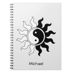 Caderno Espiral Símbolo Yin Yang sol