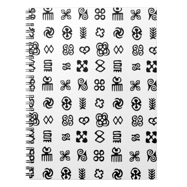 Caderno Espiral Símbolos africanos Adinkra (Frente)