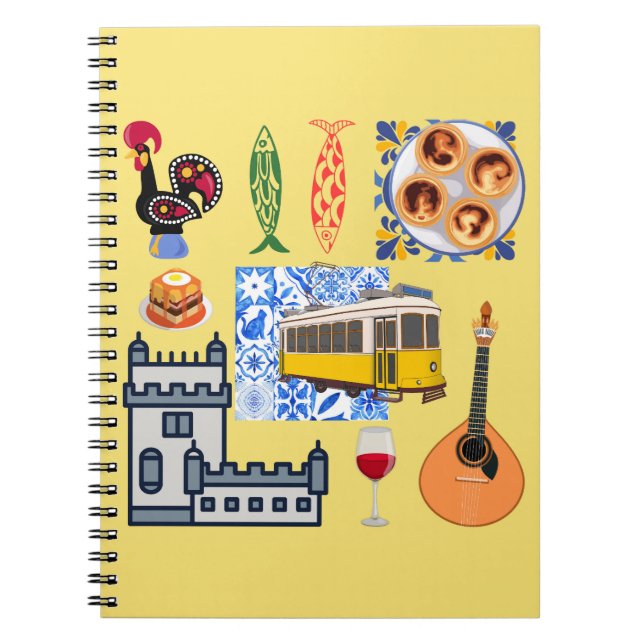 Caderno Espiral Símbolos da Cidade de Lisboa (Frente)