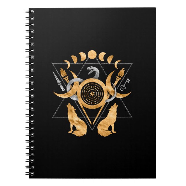 Caderno Espiral Símbolos de Hecate (Frente)