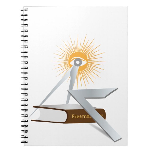 Caderno Espiral Símbolos de maçonaria (Frente)