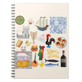 Caderno Espiral Símbolos de Portugal Amantes de Viagens