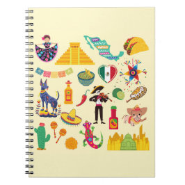 Caderno Espiral Símbolos do México