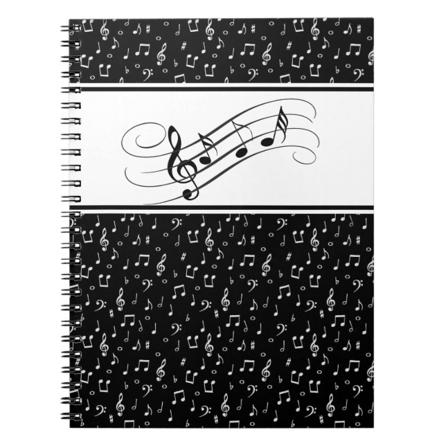 Caderno Espiral símbolos musicais (Frente)