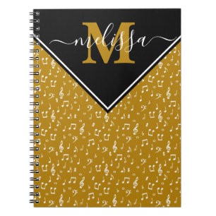 Caderno Espiral Símbolos musicais personalizados