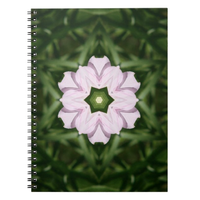 Caderno Espiral Simetria da Taça de Vinho Rosa (Frente)