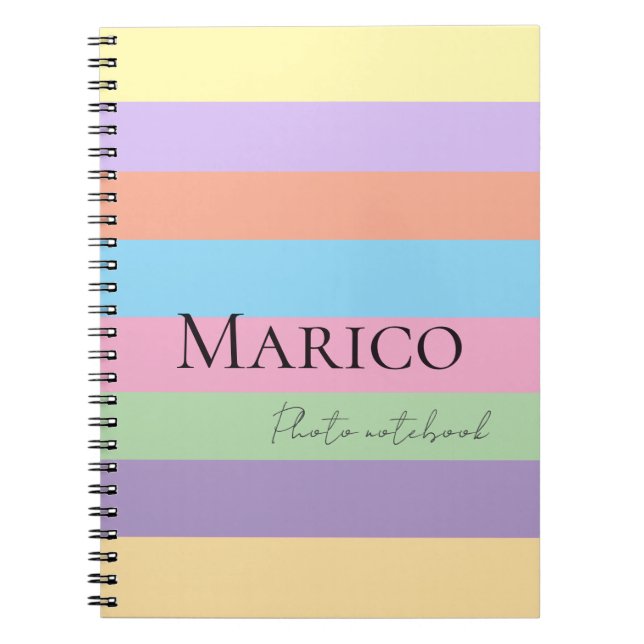 Caderno Espiral Simpático e elegante moderno e brilhante (Frente)