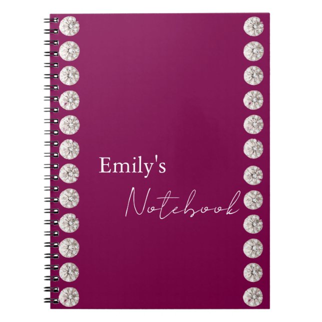 Caderno Espiral Simpático e elegante moderno e brilhante (Frente)