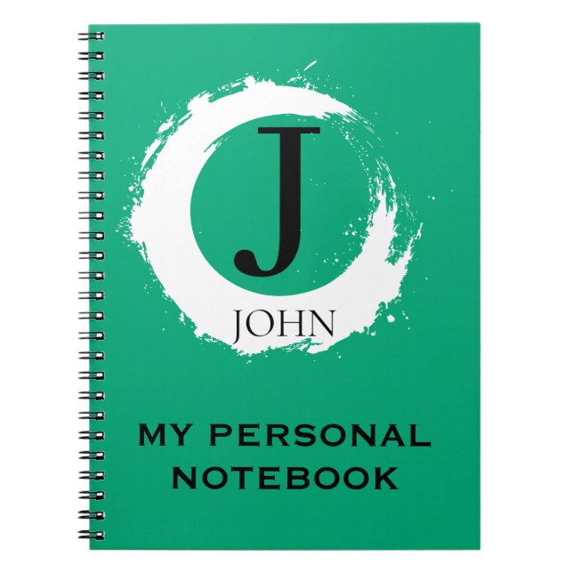 Caderno Espiral Simple Carnet Vert Personnalisé  (Frente)