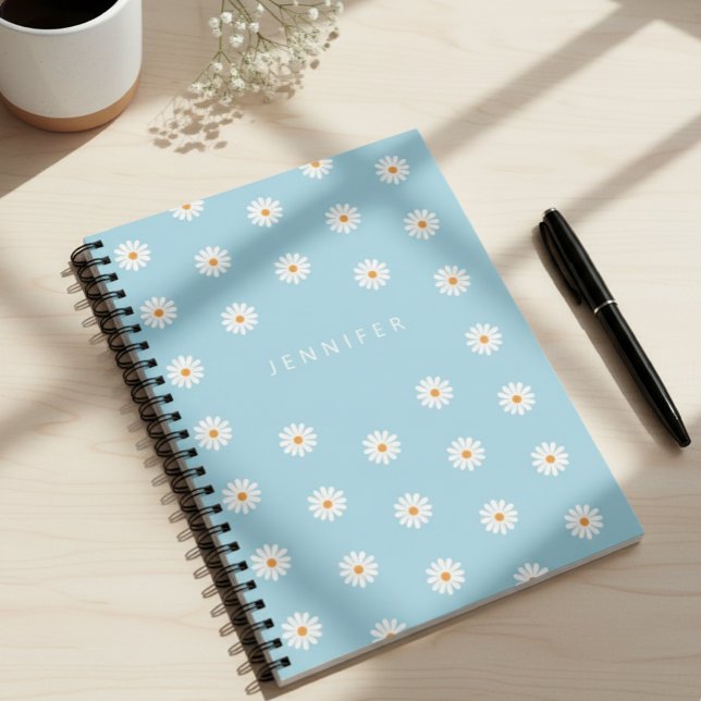 Caderno Espiral Simple Daisies Notebook for Kids (Criador carregado)