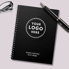 Caderno Espiral Simple Logo Preto Profissional 