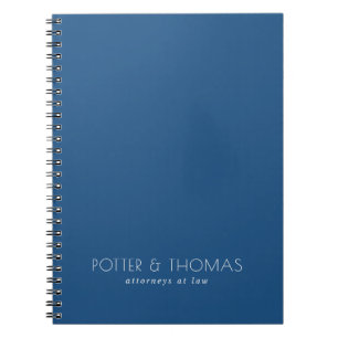Caderno Espiral Simples Estética Moderna Azul e Branco Negócios