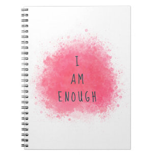 Caderno Espiral Simples Inspiração I Am Suficiente Citação de