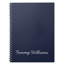 Caderno Espiral Simples Marinho azul mínimo profissional