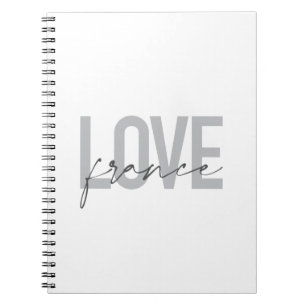 Caderno Espiral Simples, moderno, urbano, legal design Amor Franç