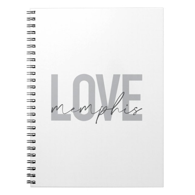 Caderno Espiral Simples, moderno, urbano, legal design de amor Mem (Frente)
