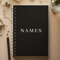 Simples Preto Personalizado Adicionar Seu Nome Ele