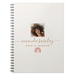 Caderno Espiral Simples Script Moderno Trendy Rainbow