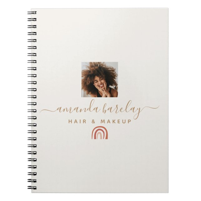 Caderno Espiral Simples Script Moderno Trendy Rainbow (Frente)
