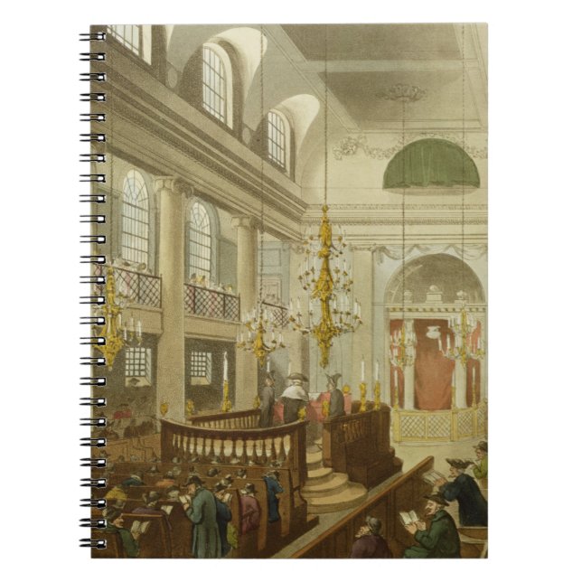 Caderno Espiral Sinagoga, duques Lugar, Houndsditch, de Ackerman (Frente)
