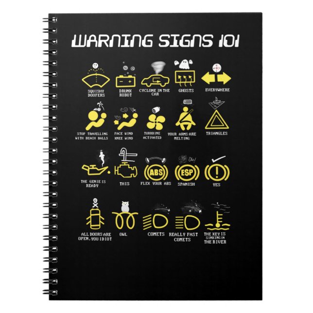 Caderno Espiral Sinais de aviso 101 (Frente)