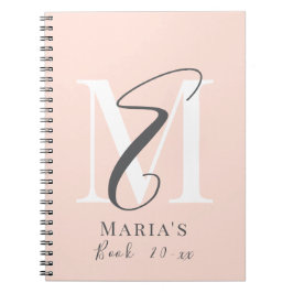 Caderno Espiral Sinais pastéis simples e elegantes modernos
