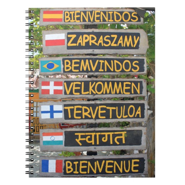 Caderno Espiral Sinal de boas-vindas (Frente)