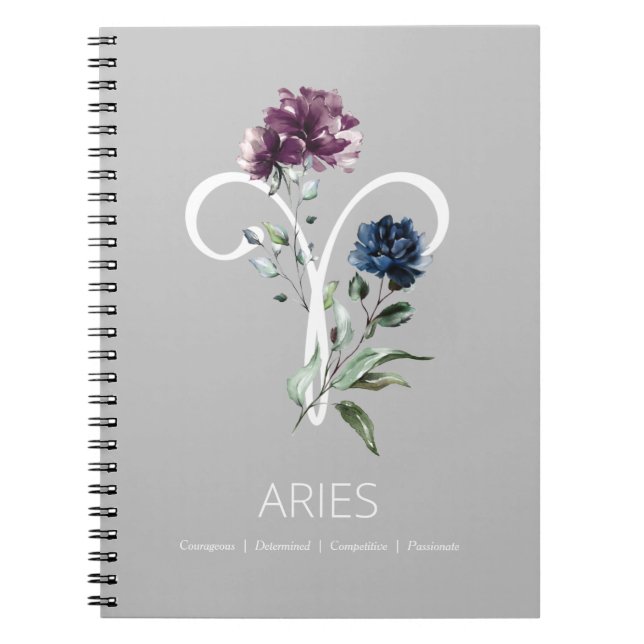 Caderno Espiral Sinal de Estrela Zodiac Aries (Frente)