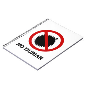 Caderno Espiral Sinal de Fruta tropical NO Durian