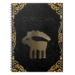 Caderno Espiral Sinal de ouro de Capricórnio