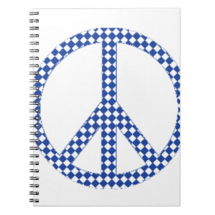 Caderno Espiral Sinal de paz azul