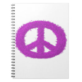 Caderno Espiral Sinal de Paz Roxo