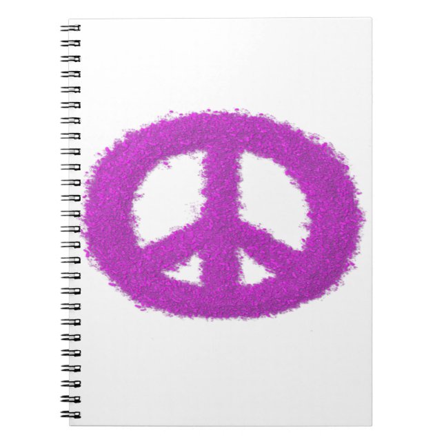 Caderno Espiral Sinal de Paz Roxo (Frente)