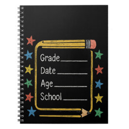 Caderno Espiral Sinal de Volta às Aulas | Primeiro Dia de Aula