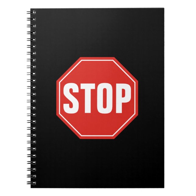 Caderno Espiral Sinal STOP (Frente)