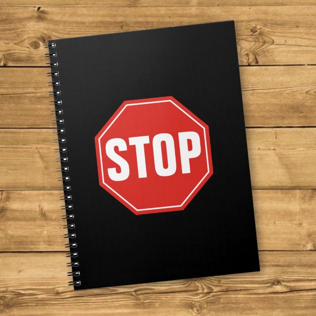 Caderno Espiral Sinal STOP (Criador carregado)