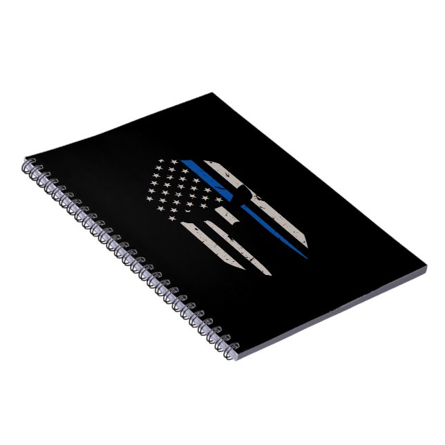 Caderno Espiral Sinalizador de Linha Azul do Capacete Spartan (Lado Direito)