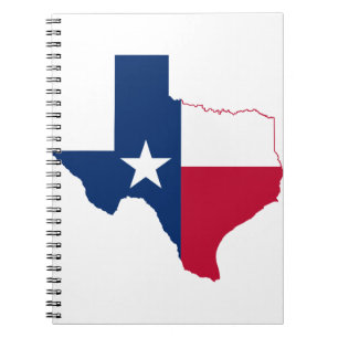 Caderno Espiral Sinalizador de mapa do Texas