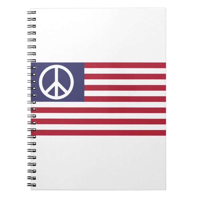 Caderno Espiral Sinalizador de Paz dos Estados Unidos (Frente)