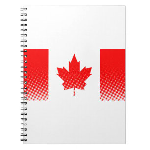 Caderno Espiral Sinalizador Do Canadá Com Efeito De Meio-Tom
