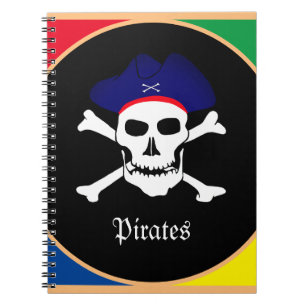 Caderno Espiral Sinalizador do Capitão e dos Piratas - Ilha do Te