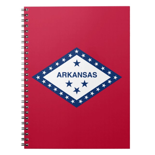 Caderno Espiral Sinalizador do Estado do Arkansas (Frente)