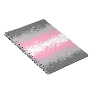 Caderno Espiral Sinalizador do Orgulho Demigirl abstrato