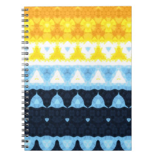Caderno Espiral Sinalizador do Orgulho Geométrico de Abstrato AroA