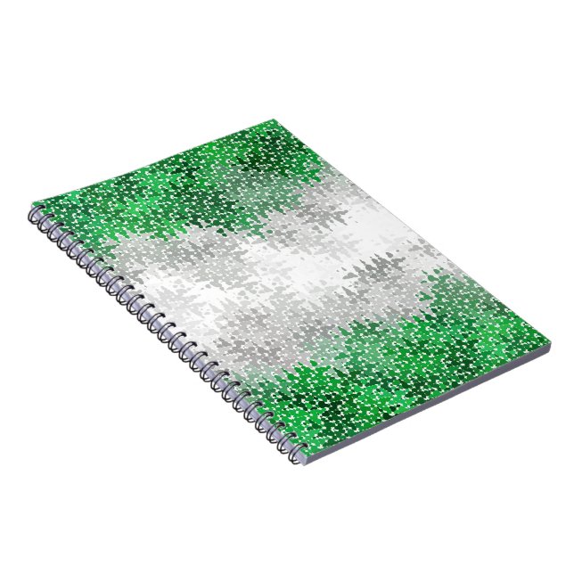 Caderno Espiral Sinalizador do Orgulho Grayromântico do Trippy Abs (Lado Direito)