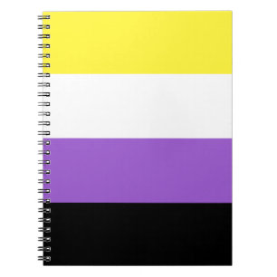 Caderno Espiral Sinalizador do Orgulho Não Binário
